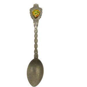 Vintage Jamaica Souvenir Collectible Spoon With Enamel Shield Design 5.5" Long